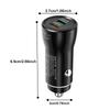 QC3.0 45W Car Charger USB Type C Dual Port Fast Charging Car Power Adapter Universal Phone For Samsung For iPhone Series ect.