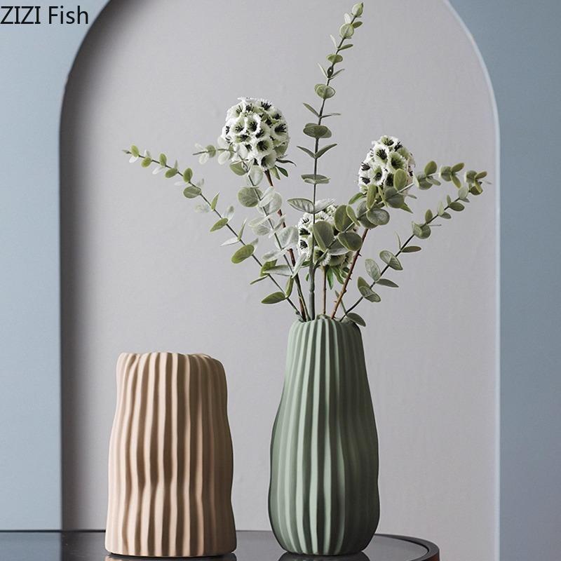 Colorful Irregular Shape Ceramic Vase Table Decoration Flowers Arrangement Modern Style Floral Vases Room Aesthetic Decor