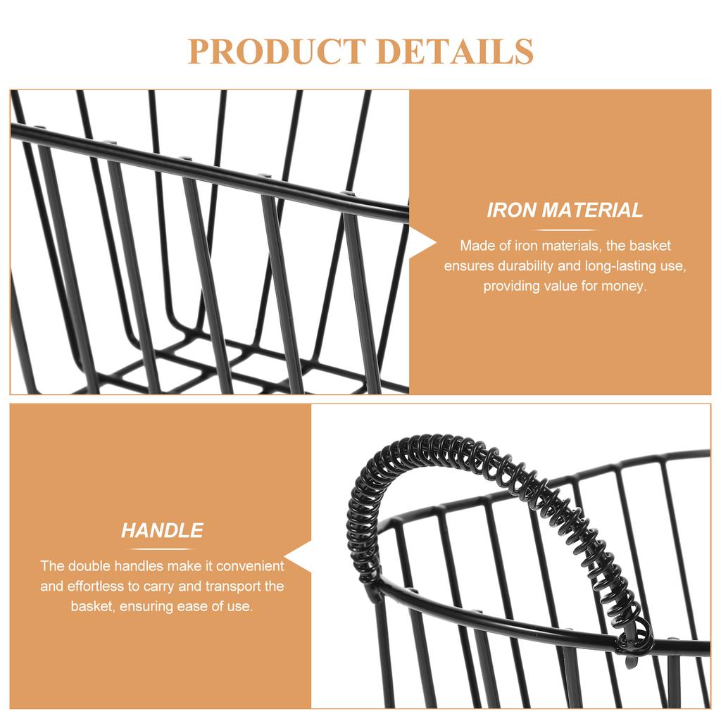 Brotschalen zum Servieren Eisen Snackaufbewahrung Groß Metalldraht Dekorativ Vintage Obst