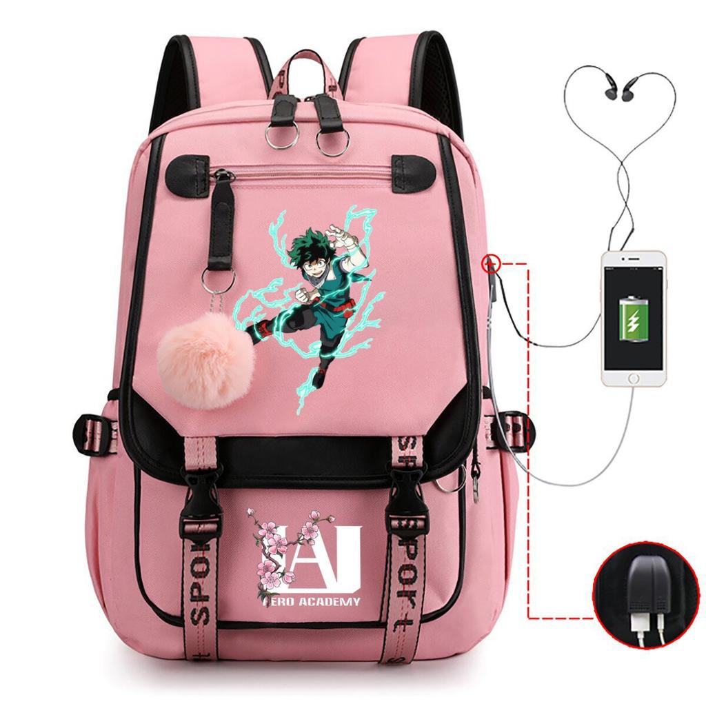 Teen Trend Animation Schoolbag Korean Version Backpack Male New Contrasting Color Simple Middle School Student Backpack