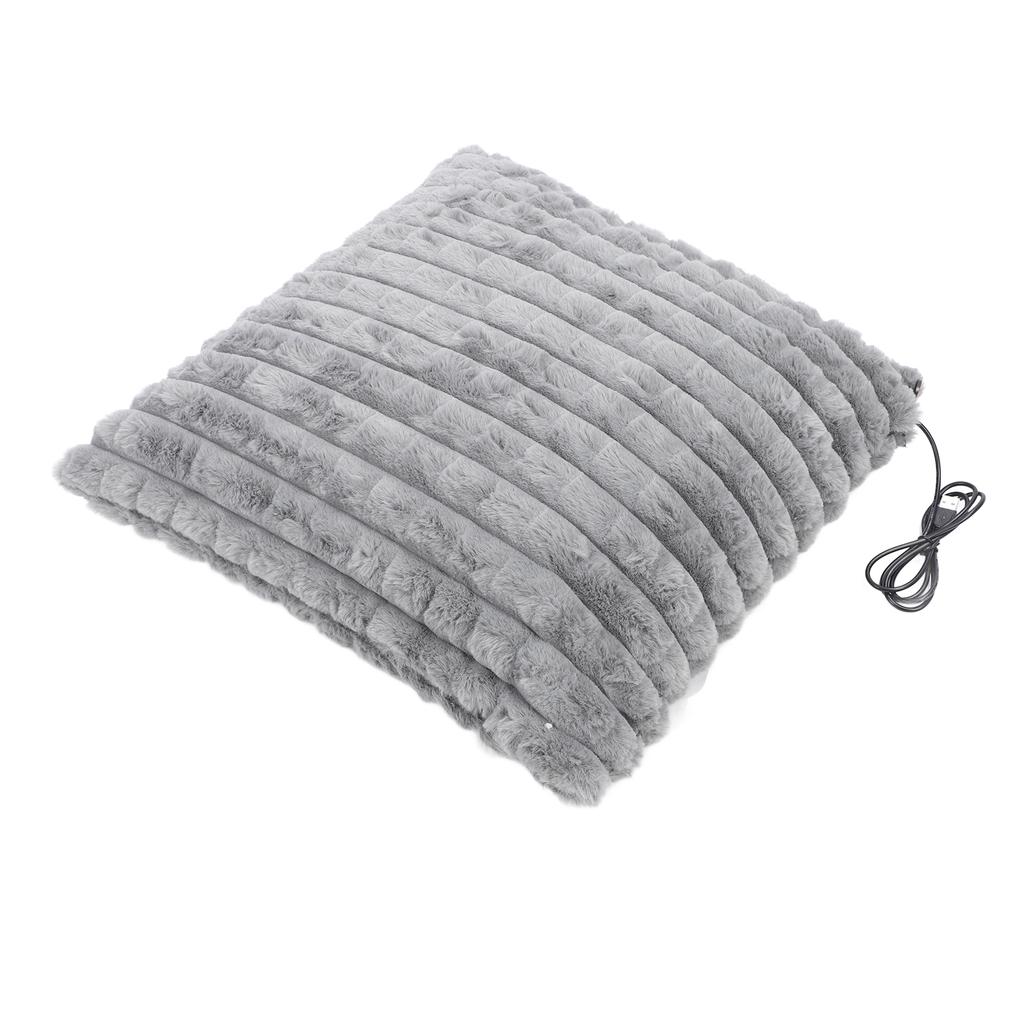 USB Heating Plush Pillow Electric USB Heating Pad Chair Sofa Pillow 5V Heated Back Waist Support