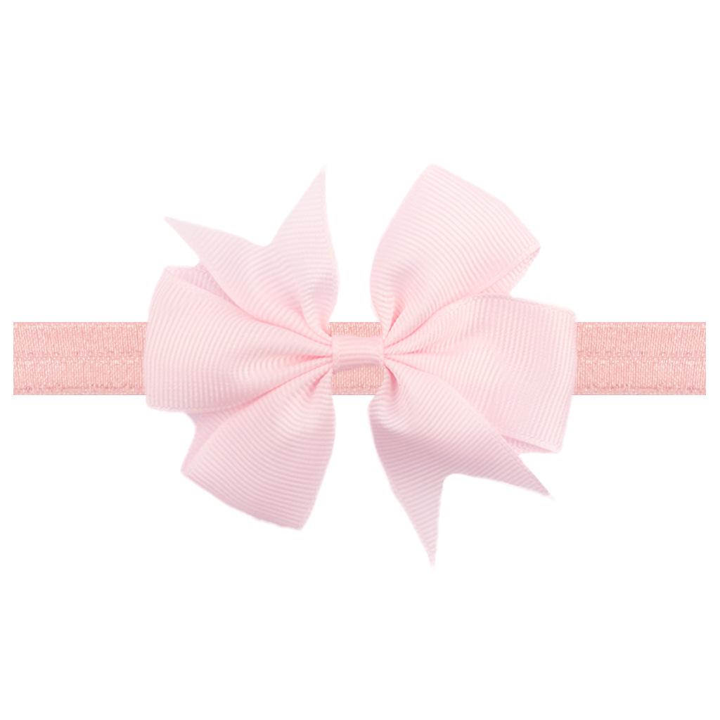 European & American Baby Bow Swallowtail Headband - 21 Solid Colors