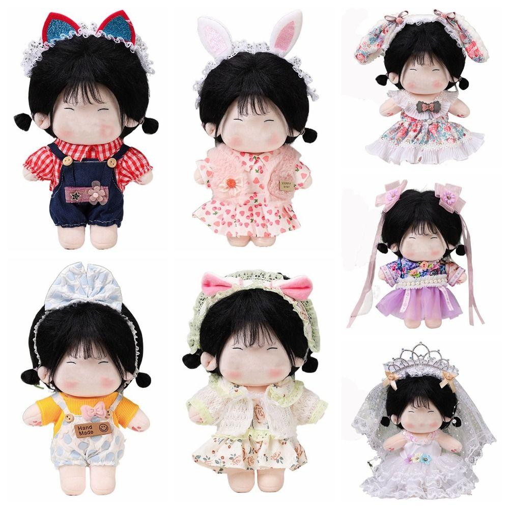 Multicolor Miniature Dress Suit 20CM Shirt Braces Set Gift Doll Clothes  Cotton Stuffed Doll