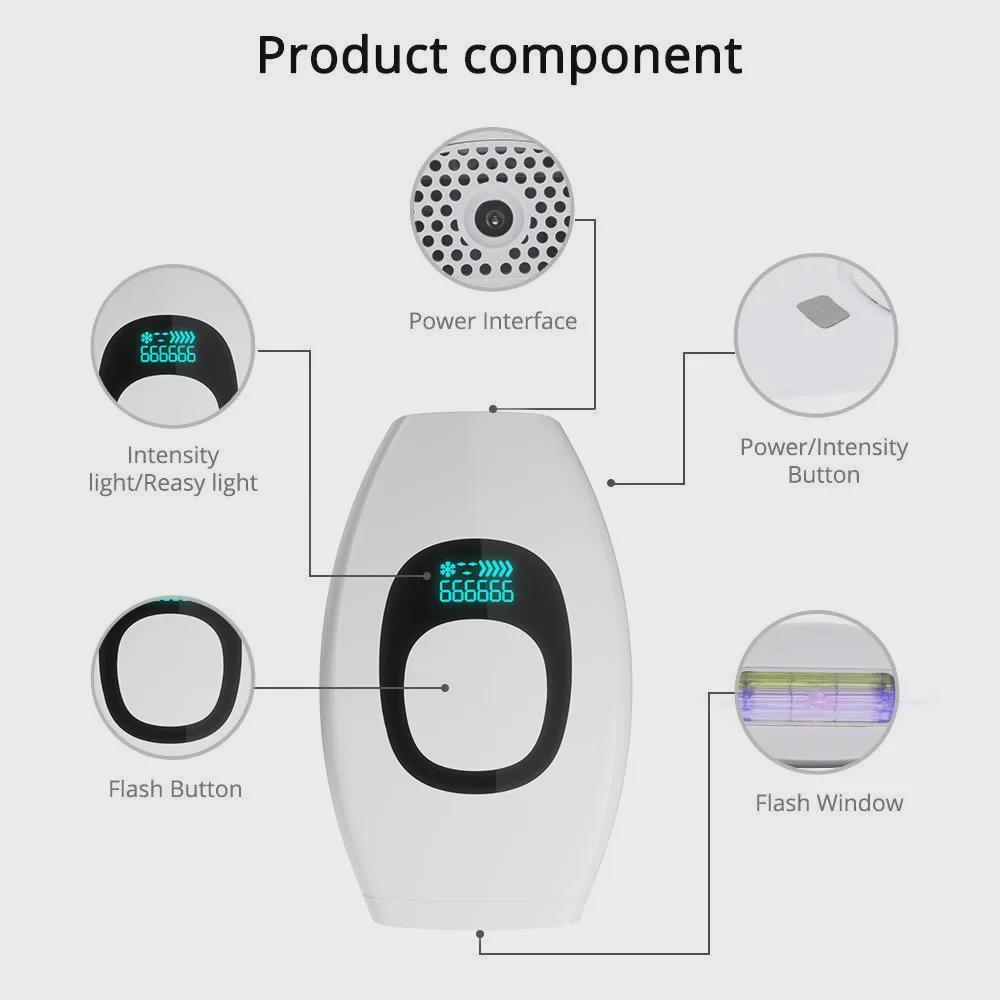 2022 Upgraded IPL Handheld Hair Removal Device with Quartz Tube, Full Body Shaver Compatibility