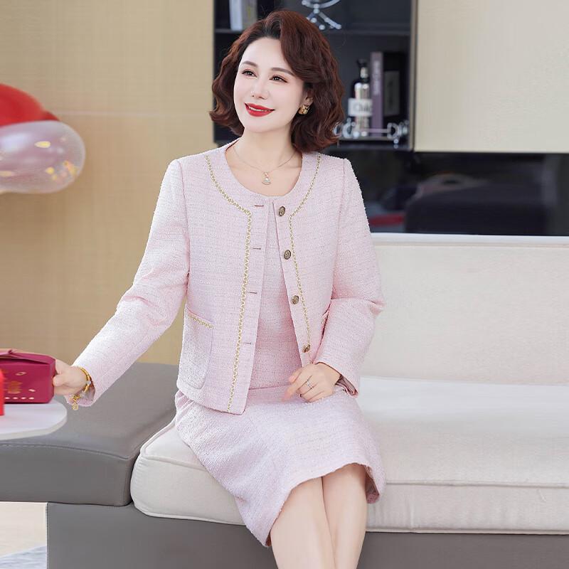 AIXUANMI Elegant Mother of the Bride/Groom Two-Piece Dress Set