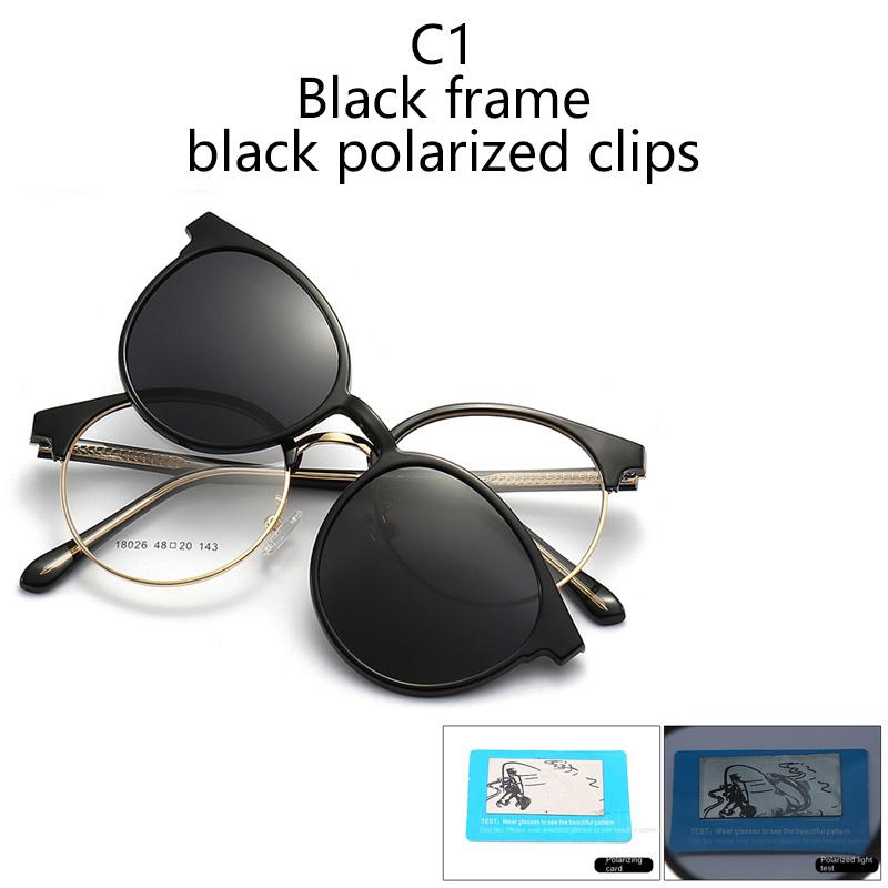 2 IN 1 Polarized Sunglasses Cycling Mmirror Multiple Clip-On Glasses Dazzling Fashion Sunglasses For Women Myopia Frame