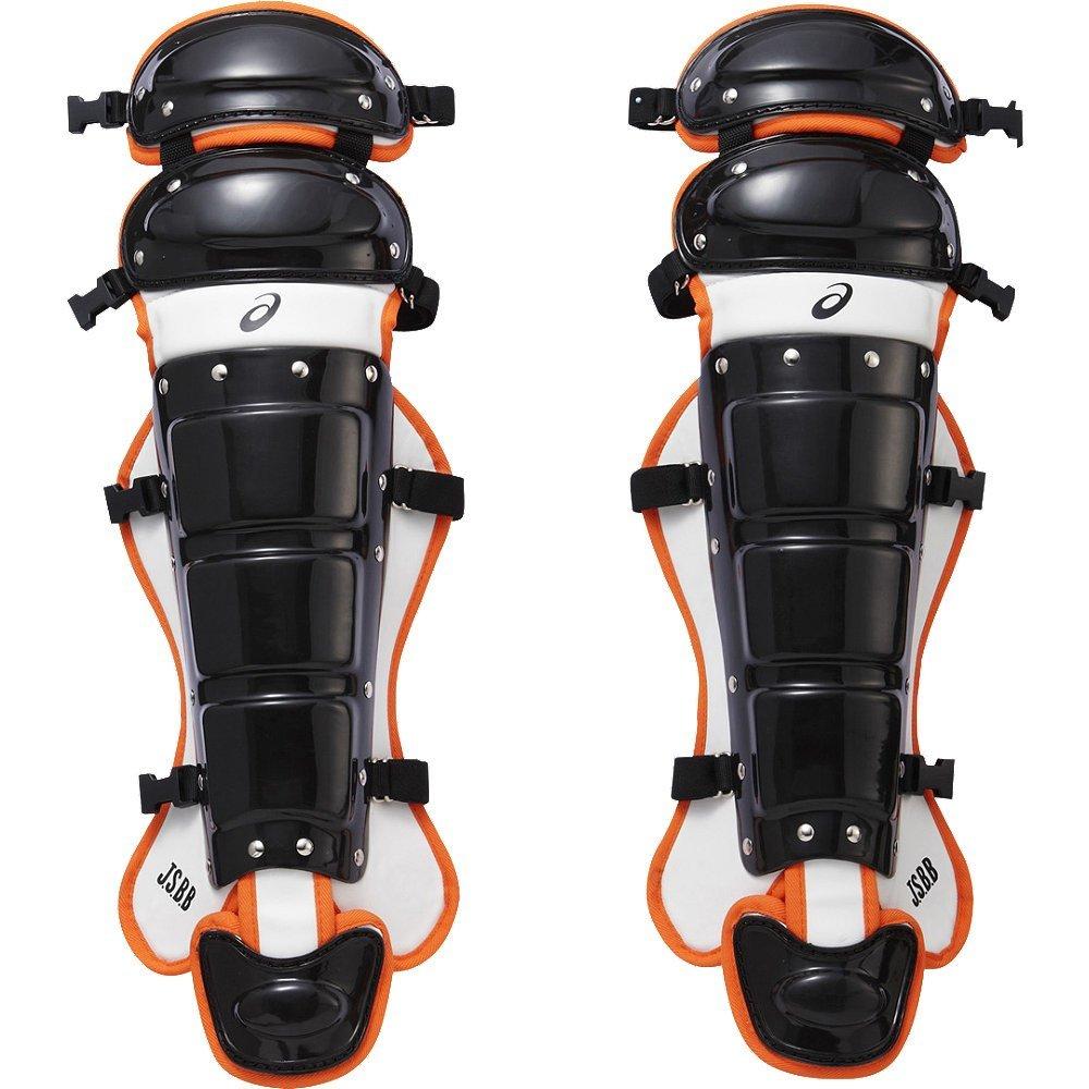 

ASICS Baseball Shin Double Size Size F Guards, Cup, F, Black/Orange, BPL471,