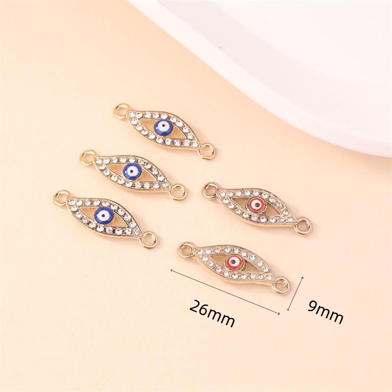 Evil Eye Blue Double Pendant DIY Jewelry Charm
