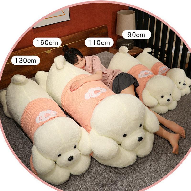 Big Size Cute Poodle Plush Doll Stuffed Soft Animal Dog Puppy Toy Baby Room Decoration Kawaii Birthday Christmas Gift for Kids