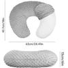 Soft Polyester U-Shaped Nursing Pillow with Removable Machine Washable Cover - Multifunctional Maternity Support Cushion