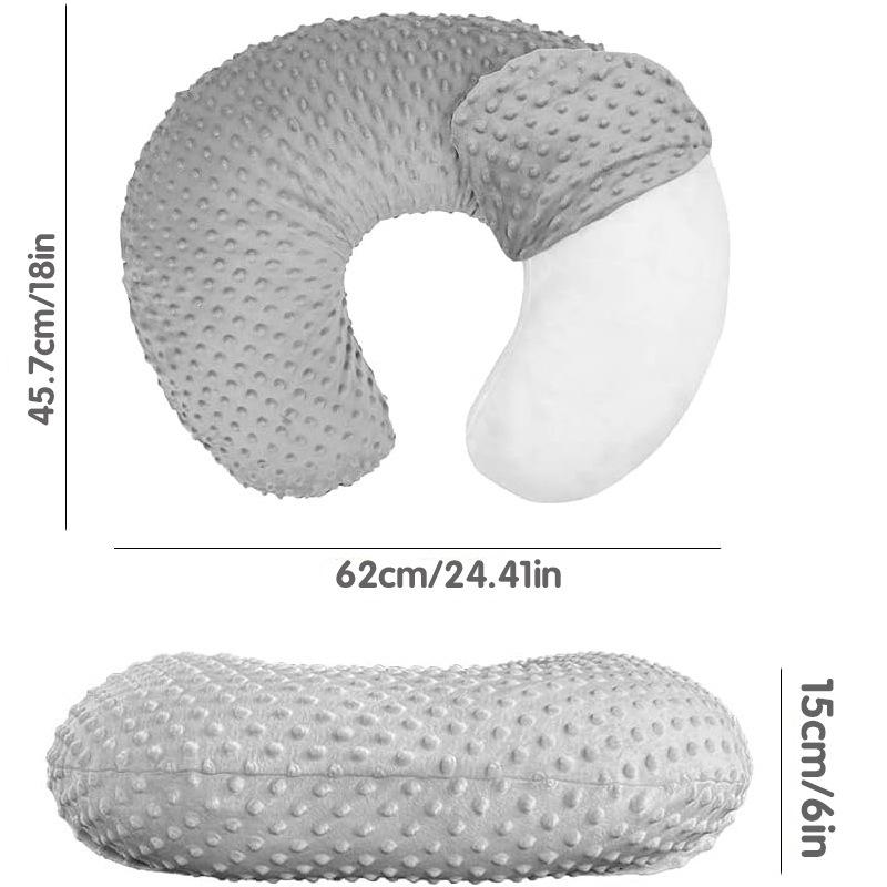 Soft Polyester U-Shaped Nursing Pillow with Removable Machine Washable Cover - Multifunctional Maternity Support Cushion