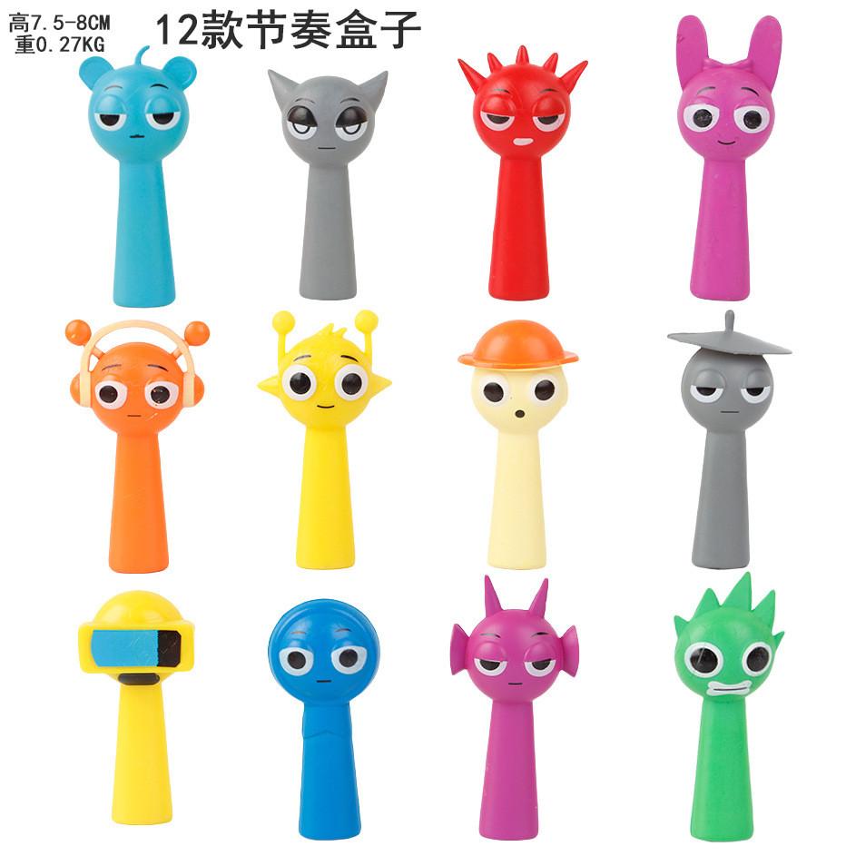 

Complete Rhythm Sprunki Box Pvc Collectible Model Set Exciting 12 Character Blind Box