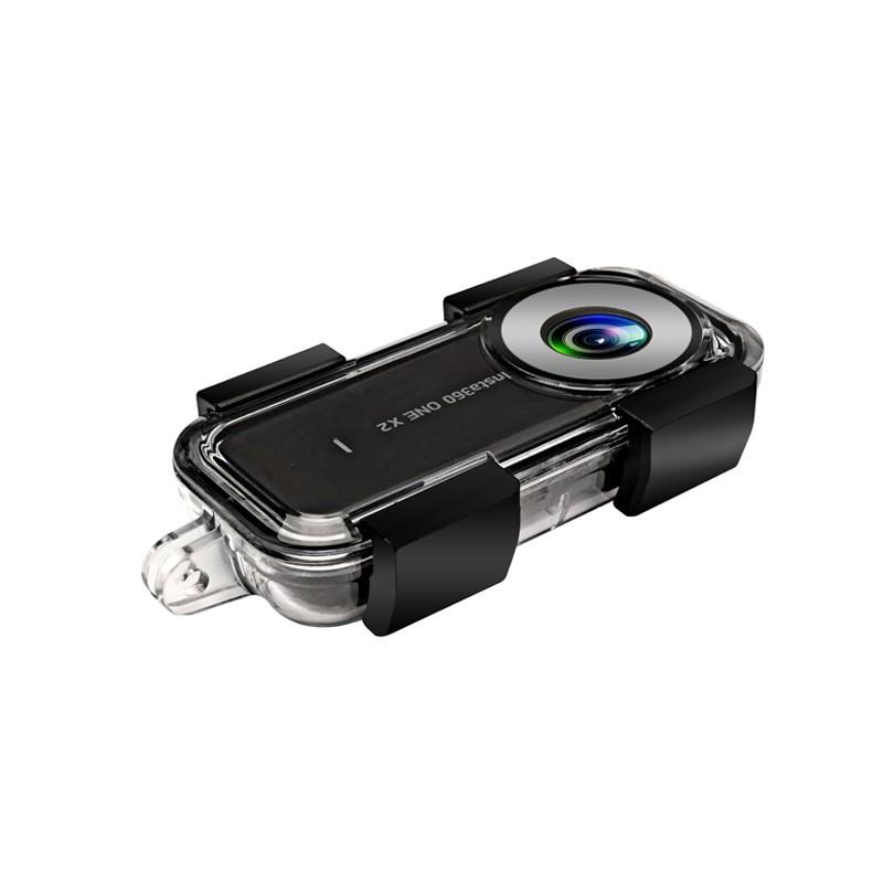 Insta360 ONE X2 Waterproof Housing Case Underwater Diving 40m Depth Protection Shell Transparent Black Lens Cover