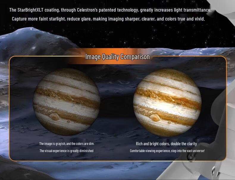Celestron StarPath 70L HD Zweifach-Teleskop: Hohe Vergrößerung, Große Öffnung für terrestrische und astronomische Beobachtung.