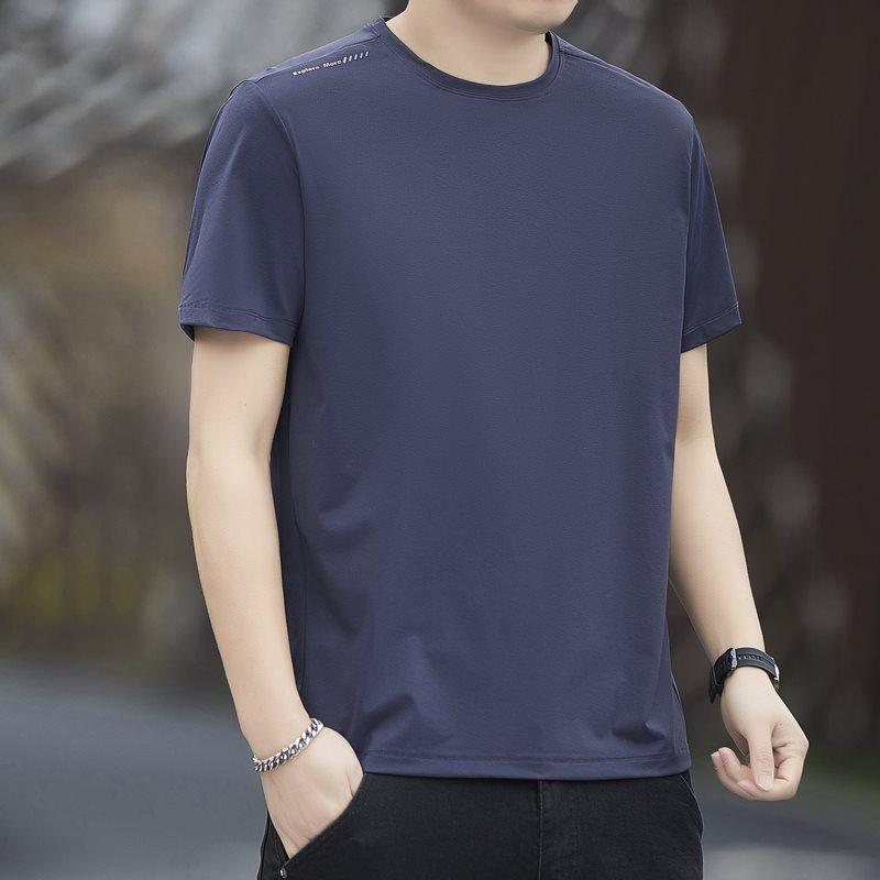 Herren 2026 Sommer Rundhals Eis Seide T-Shirt - Nylon Stoff für Laufen im Freien & Freizeit Sport