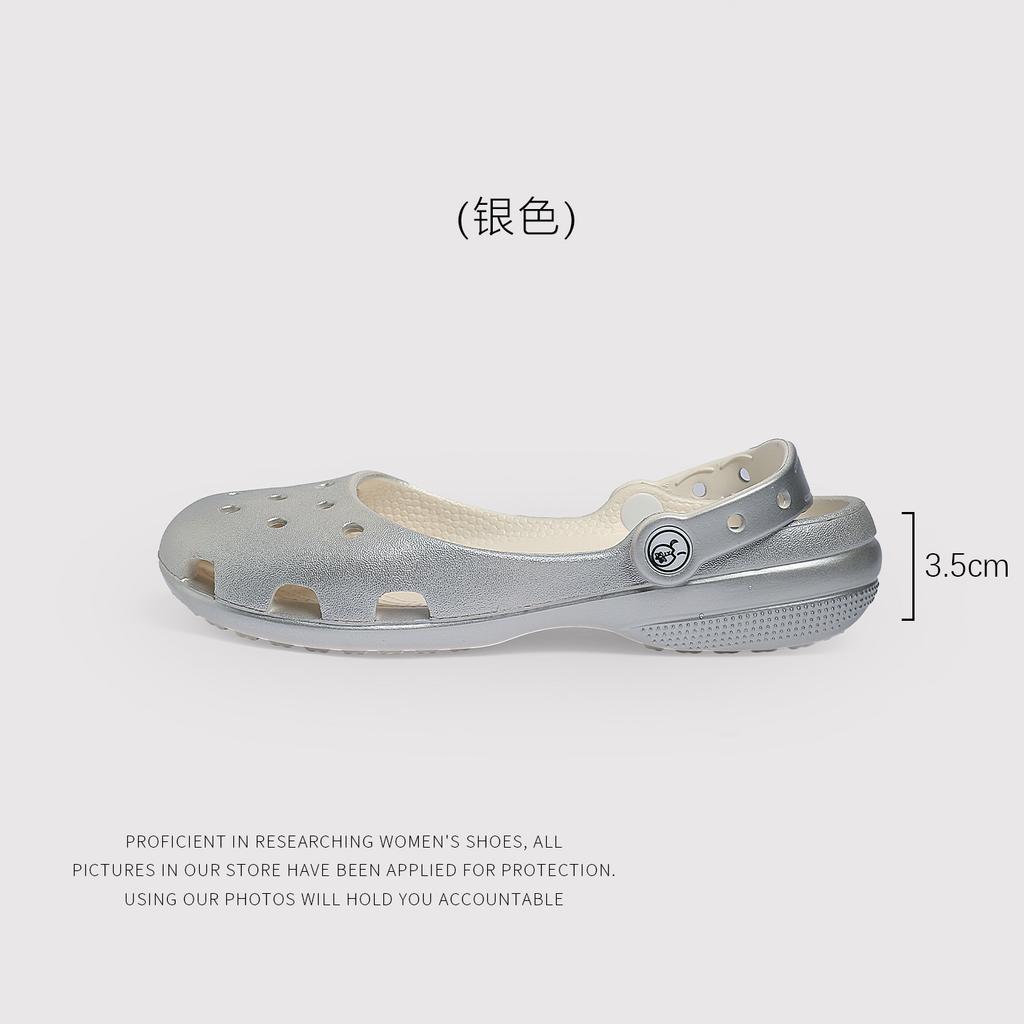 Scarpe con Fori da Balletto Donna Estate Spiaggia Antiscivolo Traspiranti Usura Esterna Leggere Sandali da Infermiera Fabbrica