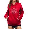 Women's Winter Christmas Printed Pullover Hooded Sweatshirt Fleece Long Sleeve Sweatshirt