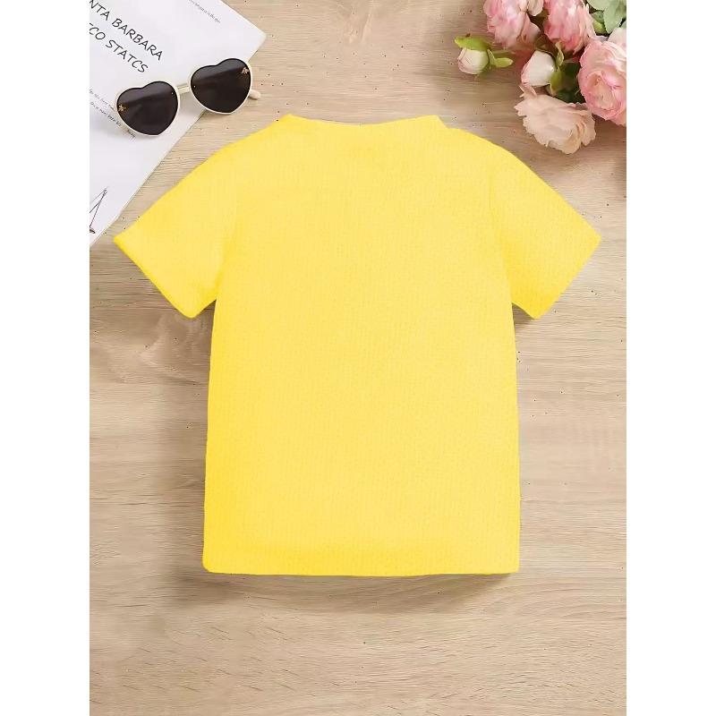 Boy Crewneck Short Sleeve T-Shirt, Cartoon Tractor Harvester Print Green Blue Red Casual Tee