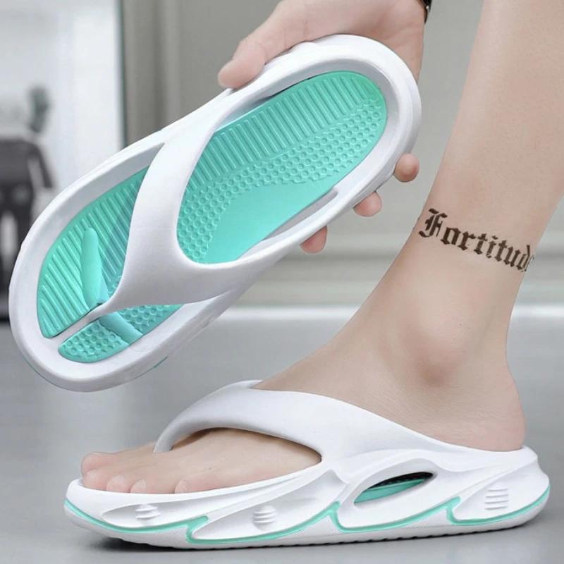 Fashion Platform Men's Shoe Shiatsu Beach Flip Flops Slides High Quality Fashion Adult Designer Luxury 2025 Style Casual Male Slipper