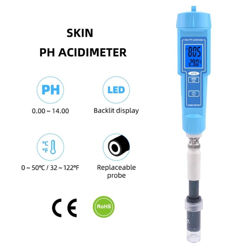 Digital Acidity Meter Tester for Water, 0.01 High Precisions Water Quality Tester with 0-14 Measurement Ranges
