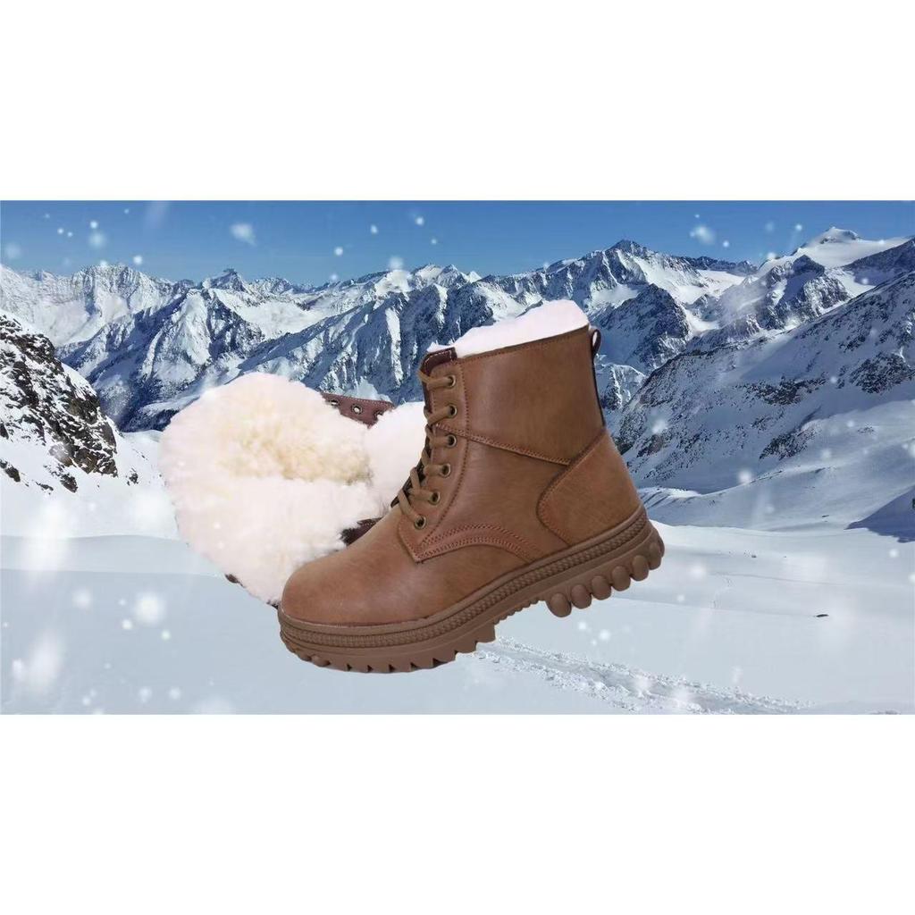 Northeast Men's Waterproof Wool Snow Boots - Durable, Warm, Winter-Ready for Outdoor and Construction Use