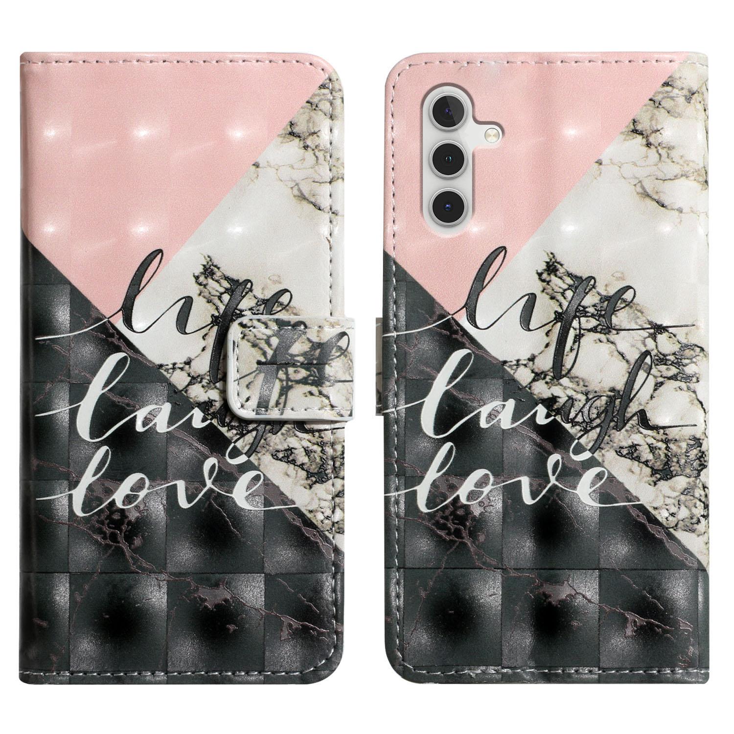 

For Samsung Galaxy A55 5G Cell Phone Case 3D Pattern Printing Leather Wallet Cover A