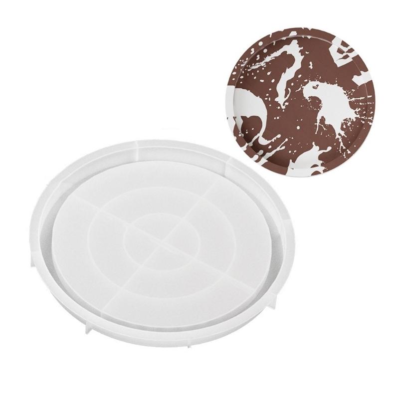Silicone Plate Molds Silicone Fruit Tray Molds Round Epoxy Resin Casting Molds Suitable for Resin Casting Art Crafts