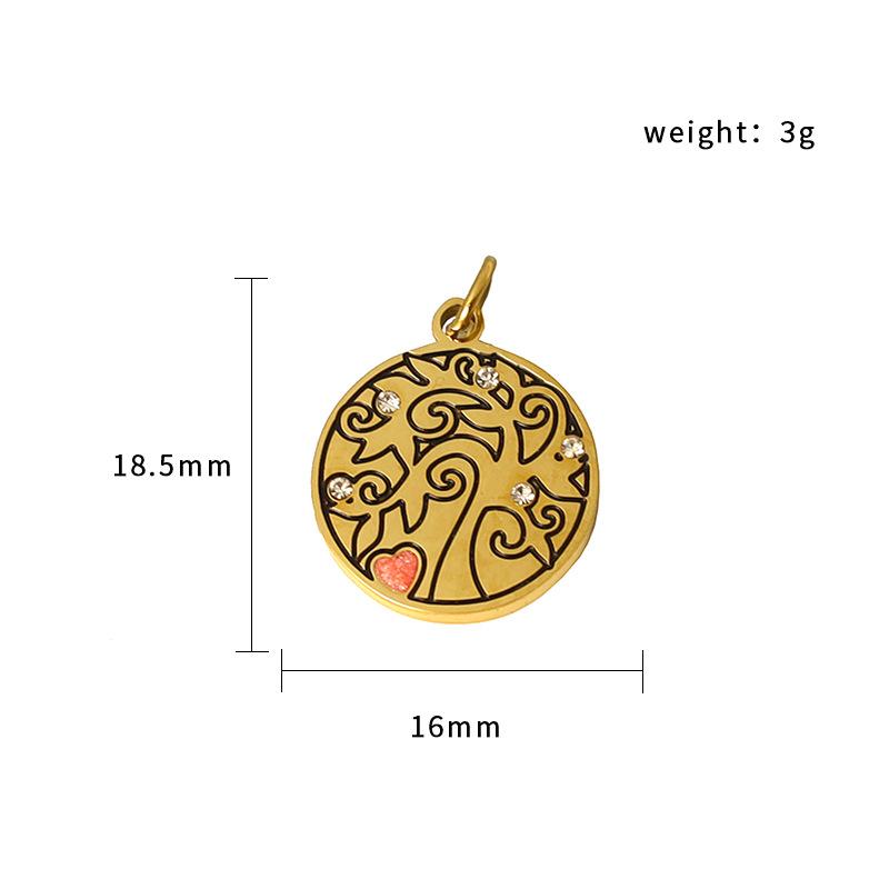 Halloween Ghost Pumpkin Spider Pendant 18K Gold Plated Stainless Steel Jewelry Diy Accessories
