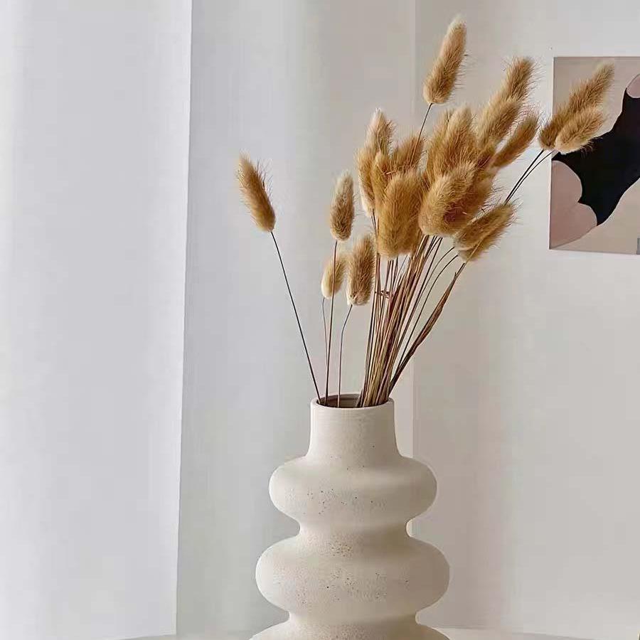 Wabi-sabi Dried Flower Arrangement: Reed, Pine Cones, Cotton, Wheat, Poppy Bouquet