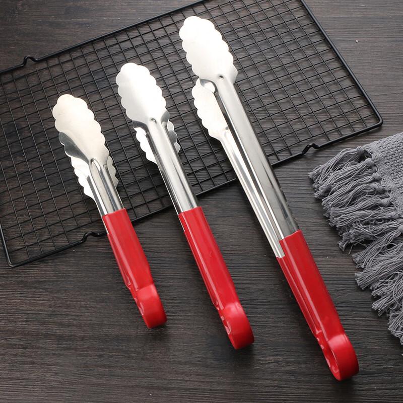 ZISIZ 9-inch Stainless Steel Food Tongs