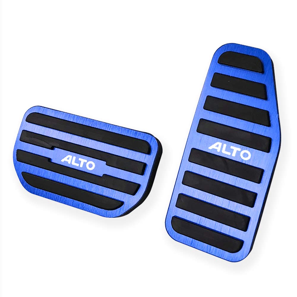 

LEXLEYS Aluminum Pedal Accelerator and Brake Covers for Suzuki Alto Turbo and Alto Lapin rubber cover for custom Alto, RS, MH36S, HE33S. Tool-free, синий