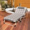 Folding Lounger Chair Gray 176cm X 56cm