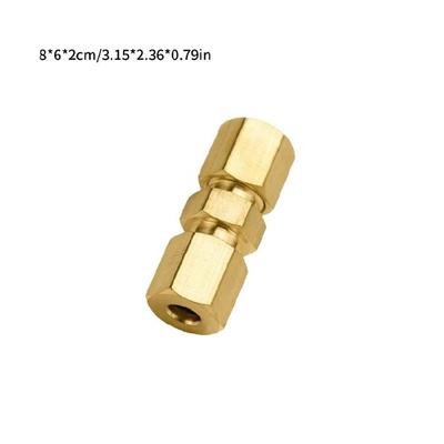 Double Threaded 4.76mm Brass Brake Line Connectors Coupling NoFlaring Need Compatible for Standard Reverse Flare Tubes