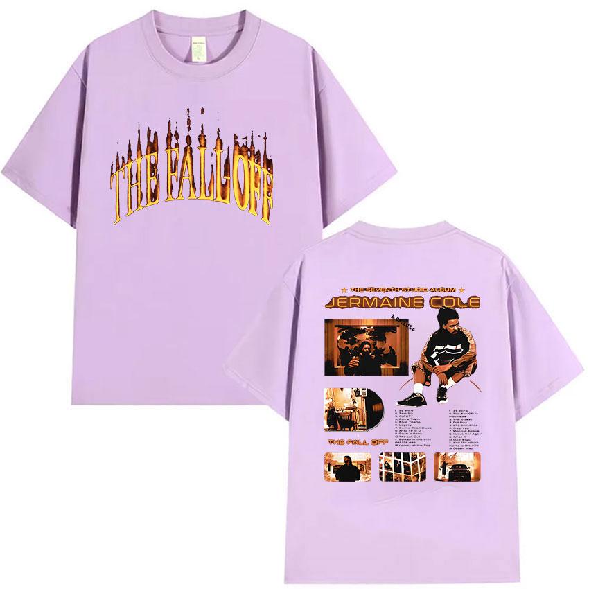J.Cole The Fall Off Nuovo Album 2026 Maglietta Unisex di Alta Qualità in Cotone Oversize Rap Hip Hop Pop Abbigliamento alla Moda Maglietta