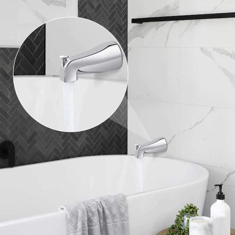 Bathtub Faucet Replacement with Diverter Pull Type Bathtub Faucet Zincs Alloy Bathroom Tub Spout Bathroom Accessories