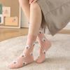 Korean Style Women's Cartoon Dog Cotton Mid-Calf Socks - Autumn/Winter Trendy Creative Japanese Long Socks