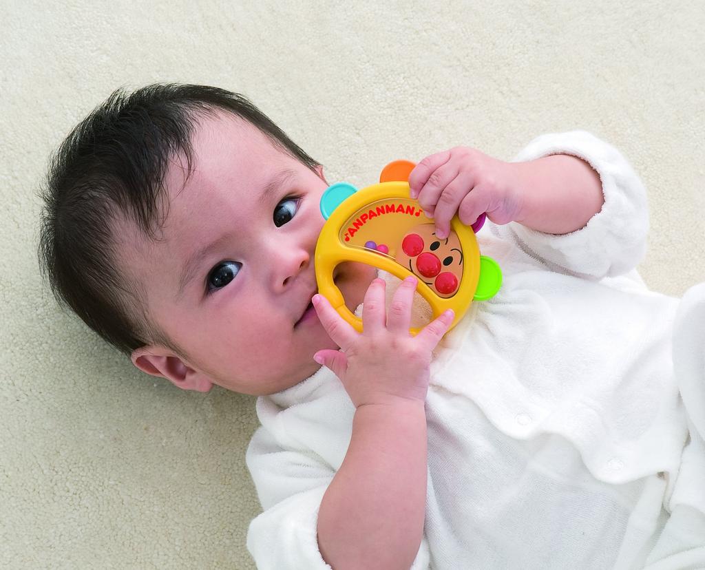 Agatsuma Anpanman Baby Tambourine, 100mm x 90mm x 20mm