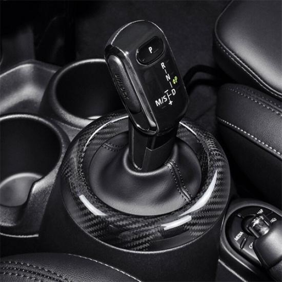Real Hard Carbon Fiber Car Gear Shift Bottom Sticker For Mini F54 F55 F56 14-22