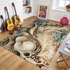 Artistic Paper Flower Carpet 3D Scroll Pattern Mat Elegant Area Rug for Living Room Bedroom Home Decoration Bedroom Decor