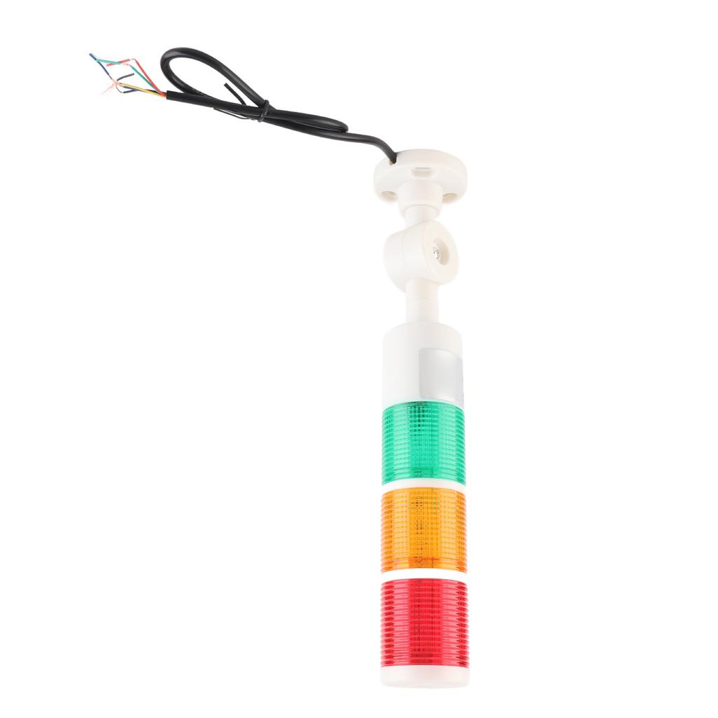 LED Signal Tower Light 3 Tier Red Yellow Green IP54 Foldable Industrial Warning Lamp with Buzzer DC24V