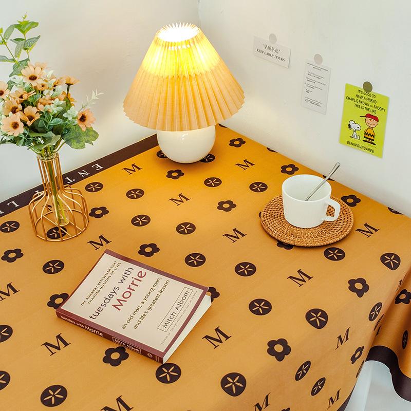 Small Fresh Student Flannel Tablecloth Desk Bedside Table Coffee Table Cover Cloth Photo Background Picnic Cloth