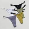 Thin Strap T-Back Thongs Underpants Women's Briefs Solid Color Seamless Panties  Female