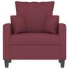 Vidaxl Armchair, Wine Red, 60 Cm, Upholstered In Fabric