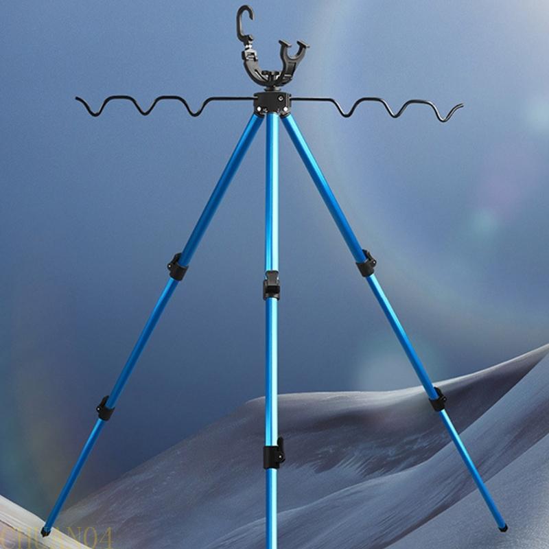 A1A2 Height Adjustable Folding Fishing Rod Tripod Bracket Universal Fishing Rod Rest Tripod Stand Fishing Accessory Portable