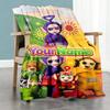 Teletubbies Customize Your Name Blanket Cozy Personalized Blanket Warmthful Decor Perfect for Chair Office Bed Living Room Four Seasons Universal