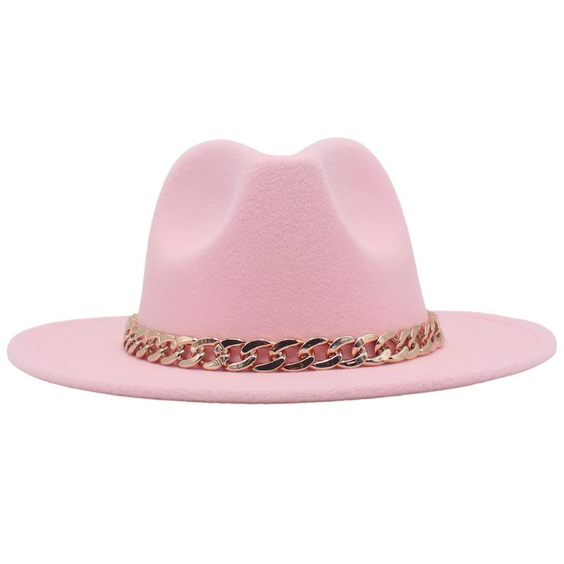 Acrylic Chain Men'S And Women'S Multi-Colored Stage Hat Woolen Felt Hat Jazz Top Hat Hat