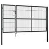 Garden Gate with Posts Steel 350 * 140 Cm Anthracite