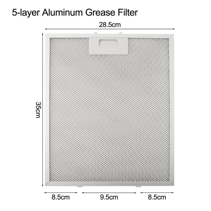 2PCS Filter Cooker Hood Filters 350 X 285 X 9mm Aluminum Alloy Fits For Leading Brands Of Range Hoodsrange Hood Vents