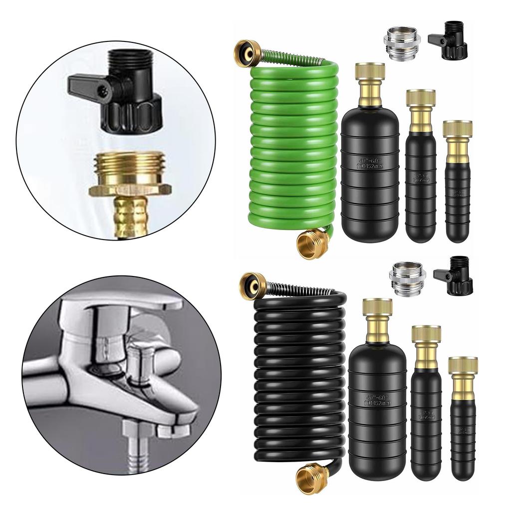 Retractable Brass Faucet Adapter With Flexible Hose For Garden Irrigation Drainage Kit Durable ABS Material Leak Proof Design