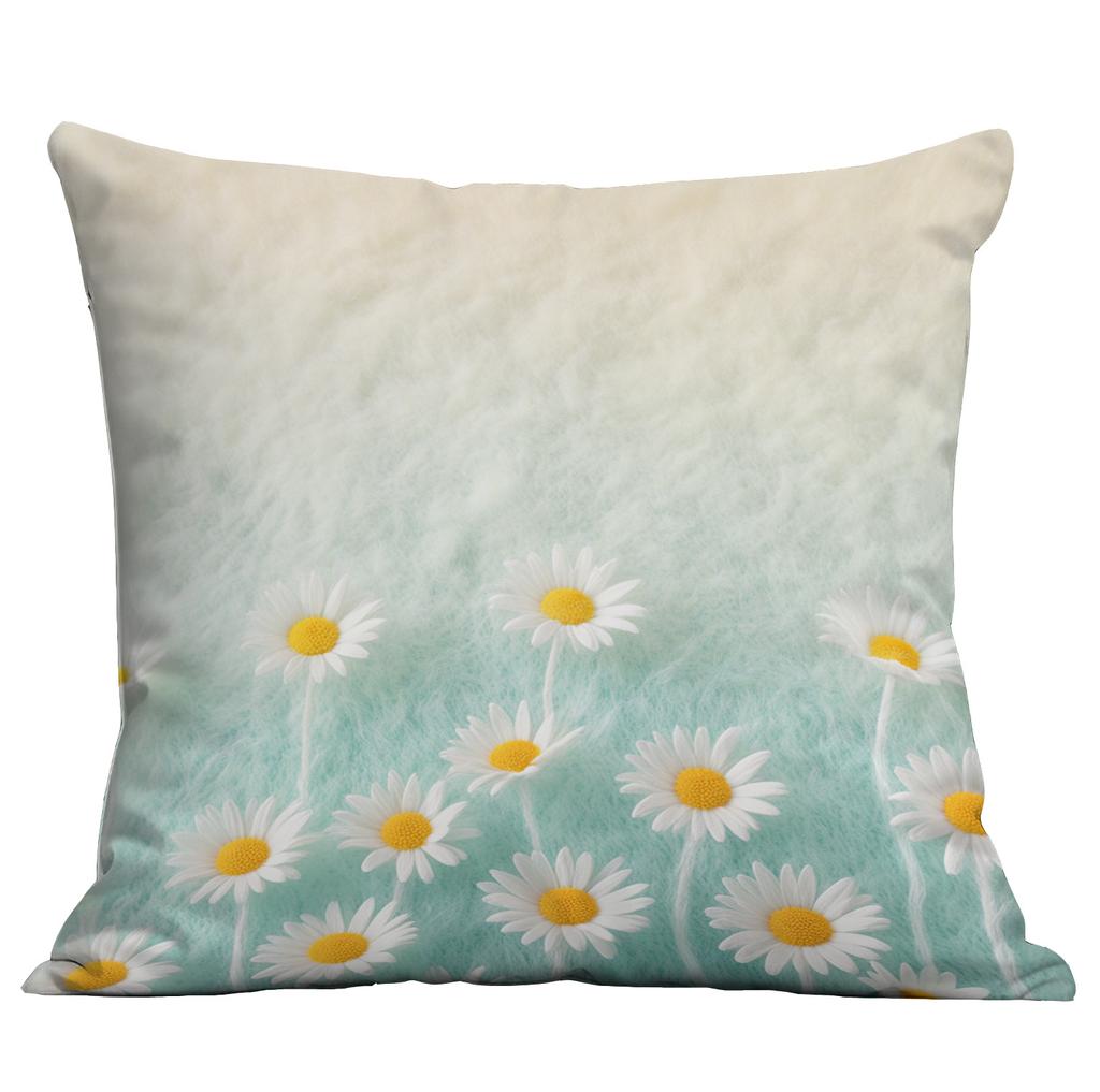 New 3D Imitation Plush Daisy Pillowcase Home Sofa Cushion Pillowcase